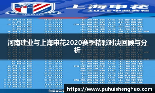 河南建业与上海申花2020赛季精彩对决回顾与分析